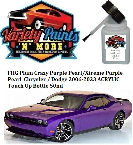FHG Plum Crazy Purple Pearl/Xtreme Purple Pearl  Chrysler / Dodge 2006-2023 ACRYLIC Touch Up Bottle 50ml