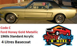 Valspar Basecoat C Ford Honey Gold Metallic 1960s 4 Litre 