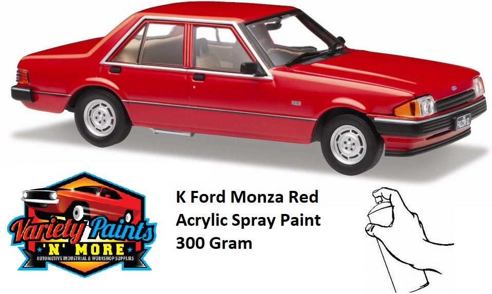 K Monza Red FORD Acrylic Standard Touch Up Paint 300 Grams