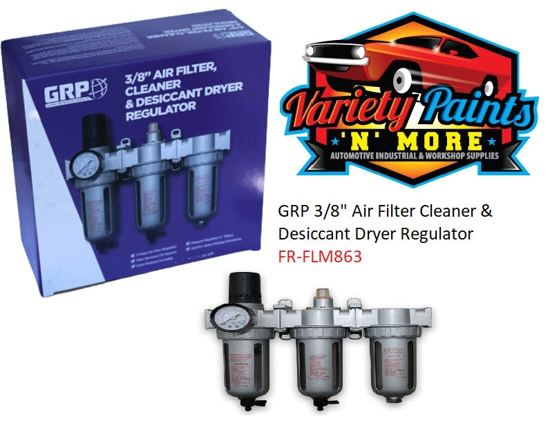 GRP 3/8" Air Filter Cleaner & Desiccant Dryer Regulator FR-FLM863