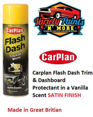 Carplan Flash Dash Trim & Dashboard Protectant in a Vanilla Scent Satin Finish