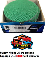 Norton BOX 6 3000 Grit Ice Foam Discs 80mm Green 