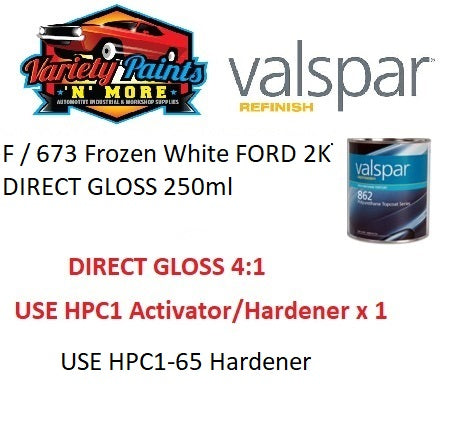 F / 673 Frozen White FORD 2K DIRECT GLOSS 250ml