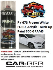 F / 673 Frozen White FORD Acrylic Touch Up Paint 300 GRAMS 