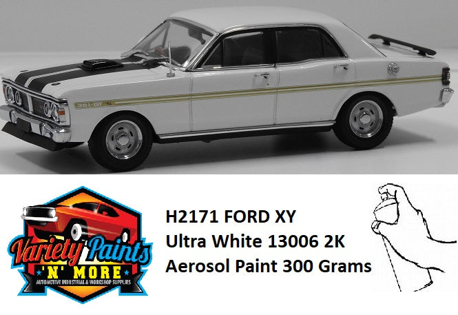 U H2171 FORD XY Ultra White 13006 ACRYLIC  Aerosol Paint 300 Grams