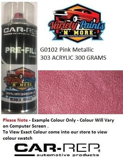 G0102 Pink Metallic Acrylic Gloss Custom Spray Paint 300 Grams