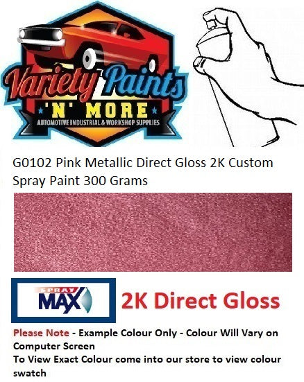 G0102 Pink Metallic Direct Gloss 2K Custom Spray Paint 300 Grams