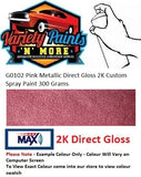 G0102 Pink Metallic Direct Gloss 2K Custom Spray Paint 300 Grams