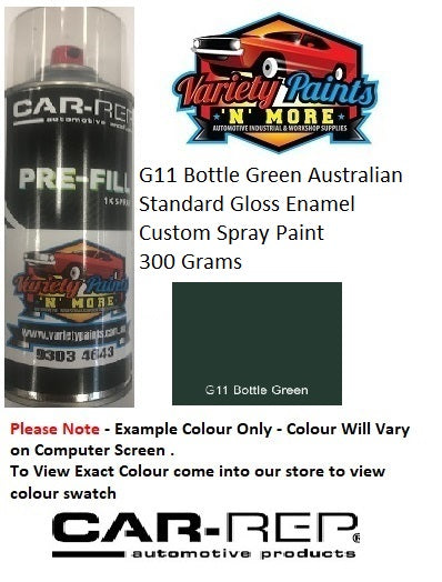 G11 Bottle Green Australian Standard Gloss Enamel Custom Spray Paint 300 Grams
