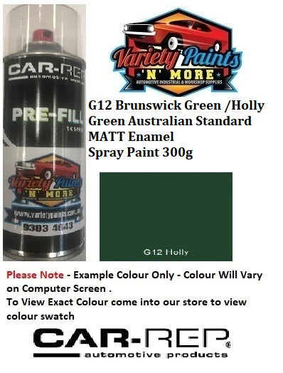 G12 Brunswick Green /Holly Green Australian Standard MATT Enamel Spray Paint 300g