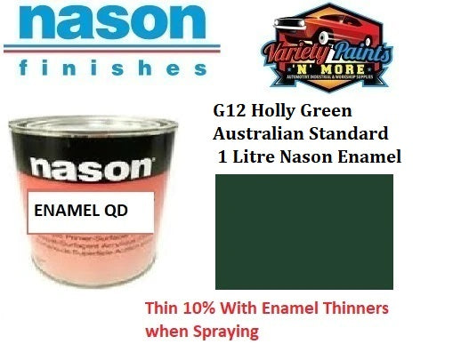 G12 Brunswick Green /Holly Green Gloss Enamel Nason 4 Litresres