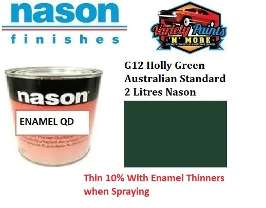 G12 Brunswick Green /Holly Green Gloss Enamel Nason 2 Litres