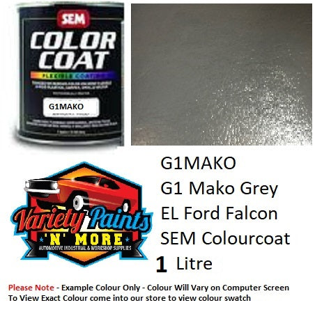 G1 Mako Grey EL Falcon SEM Colourcoat Vinyl 1 Litres