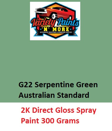 Variety Paints 2K G22 Serpentine Green Australian  Standard Aerosol 300 Grams