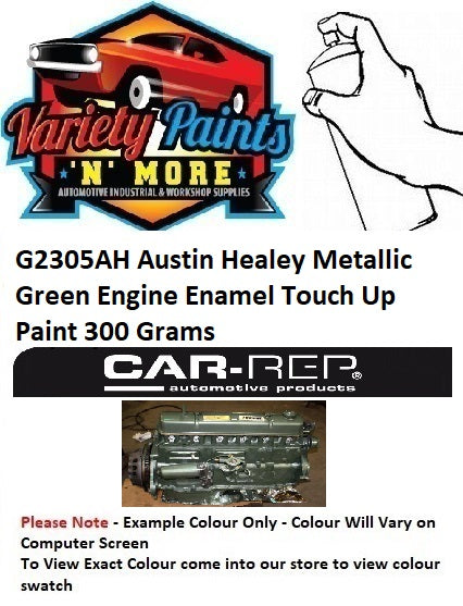 G2305AH Austin Healey Metallic Green Engine Enamel Touch Up Paint 300 Grams