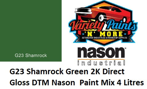 G23 Shamrock Green 2K Direct Gloss DTM Nason Paint Mix 4 Litres