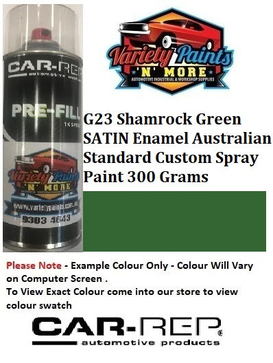 G23 Shamrock Green SATIN Enamel Australian Standard Custom Spray Paint 300 Grams