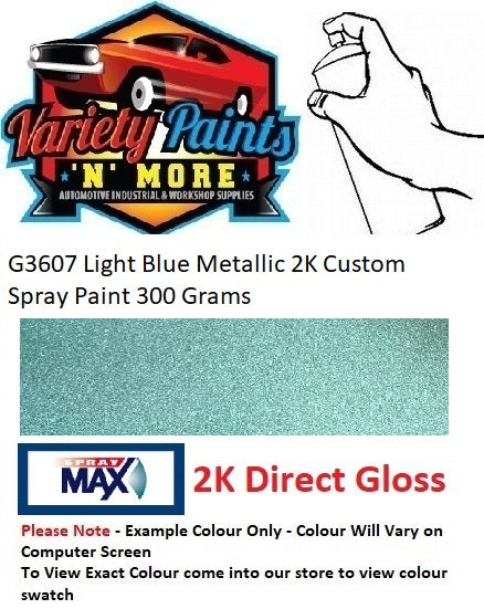 G3607 Light Blue Metallic 2K Custom Spray Paint 300 Grams