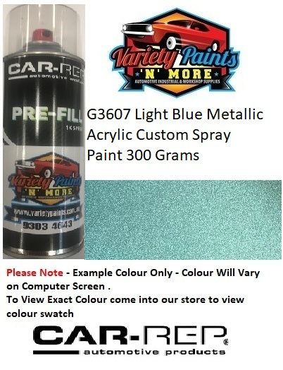 G3607 Light Blue Metallic ACRYLIC Custom Spray Paint 300 Grams