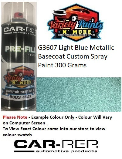 G3607 Light Blue Metallic Basecoat Custom Spray Paint 300 Grams