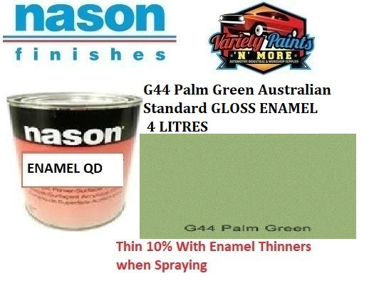 G44 PALM Green Australian Standards Quickdry Gloss Enamel 4 Litres