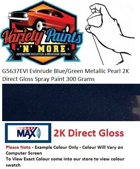 G5637EVI Evinrude Blue/Green Metallic Pearl 2K Direct Gloss Spray Paint 300 Grams