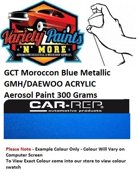 GCT Moroccon Blue Metallic GMH/DAEWOO ACRYLIC Aerosol Paint 300 Grams