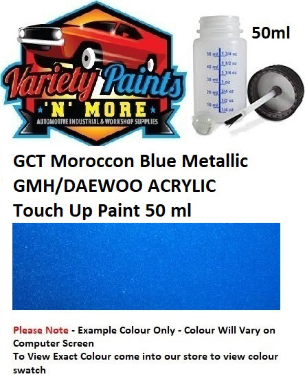 GCT Moroccon Blue Metallic GMH/DAEWOO ACRYLIC Touch Up Bottle 50ml