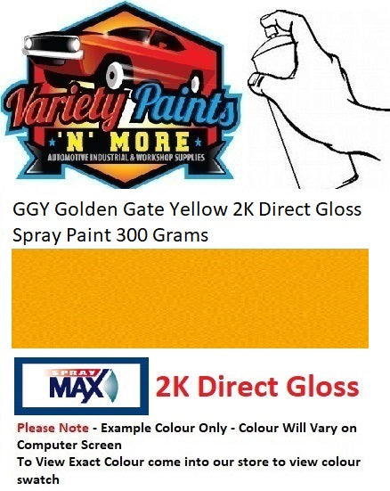 GGY Golden Gate Yellow 2K Direct Gloss Spray Paint 300 Grams