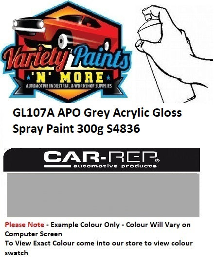 37286 GL107A  APO Grey Gloss Acrylic Spray Paint 300g S4836