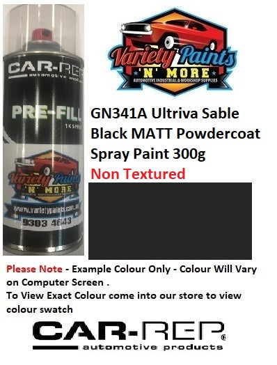 Ultriva™ GN341A Sable Black MATT Powdercoat Spray Paint 300g Non textured 1IS 63A