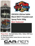 GN341A Ultriva Sable Black MATT Powdercoat Spray Paint 300g 