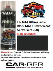 GN341A Ultriva Sable Black MATT Powdercoat Spray Paint 300g 