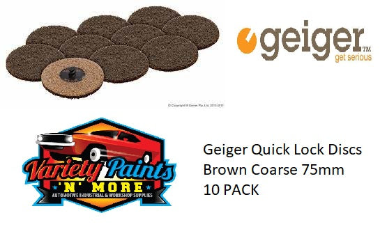 Geiger 75mm BROWN Coarse  Abrasive Disc (Pack of 10)