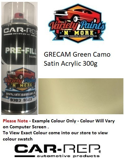 GRECAM Green Camo SATIN  Acrylic Touch Up Paint 300 Grams