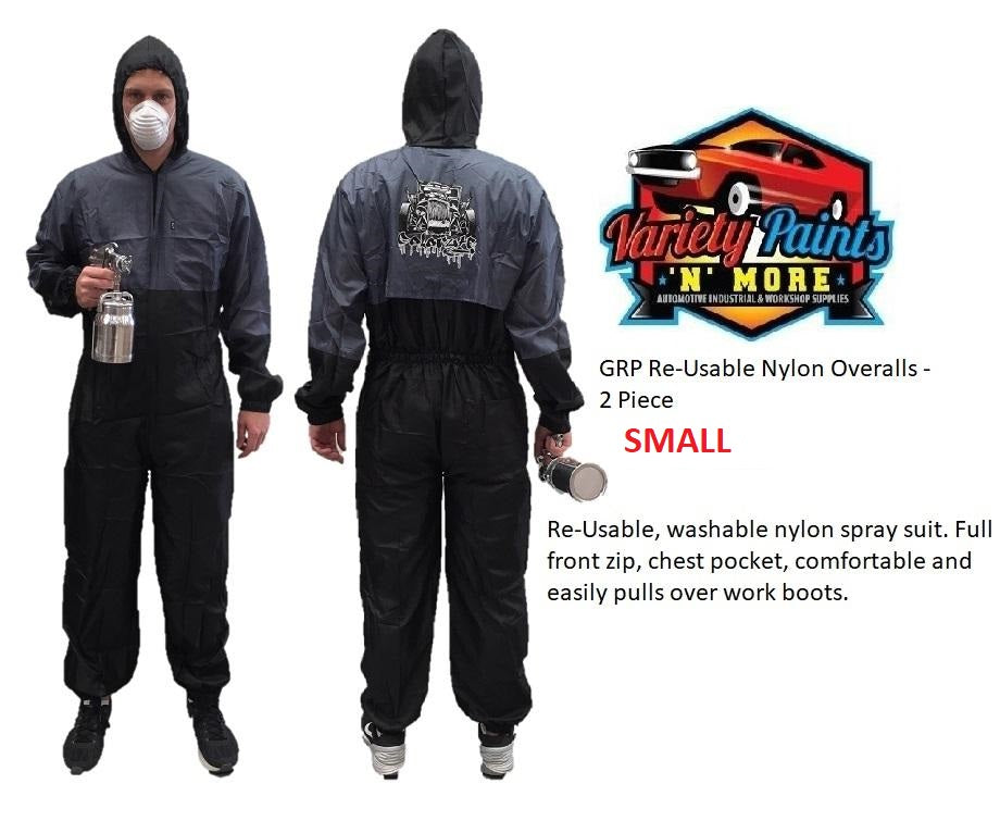 GRP Re-Usable Nylon Overalls Hot Rod Design- SMALL 2 Piece