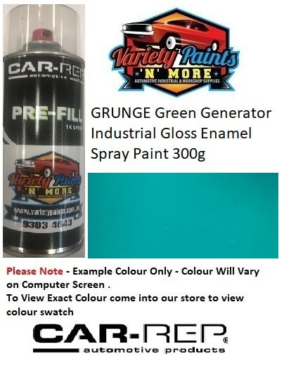 GRUNGE Green Generator Industrial Gloss Enamel Spray Paint 300g 1IS 83A