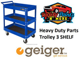 Heavy Duty Parts Trolley 3 SHELF WITH SIDE TRAY