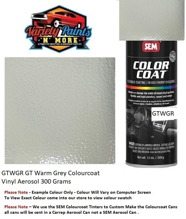 GTWGR GT Warm Grey Colourcoat Vinyl Aerosol 300 Grams
