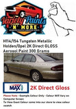 H114/154 Tungsten Metallic Holden/Opel 2K Direct GLOSS Aerosol Paint 300 Grams