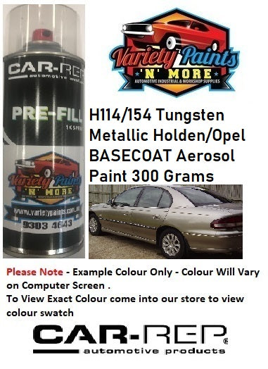 H114/154 Tungsten Metallic Holden/Opel BASECOAT Aerosol Paint 300 Grams 4IS 34A