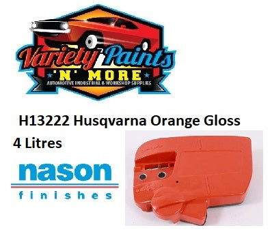 H13222 Husqvarna Orange Gloss Enamel 4 Litres
