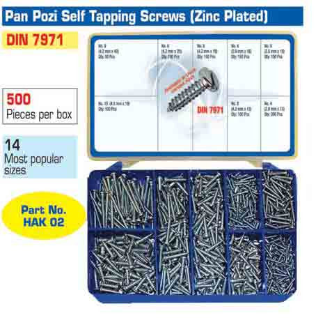 Torres Slotted Self Tapping Screws (Zinc Plated) 500 Pieces