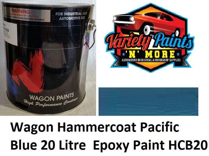 Wagon Hammercoat Pacific Blue 20 Litre Epoxy Paint HCPB20