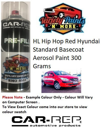 HL Hip Hop Red Hyundai Standard Basecoat Aerosol Paint 300 Grams 