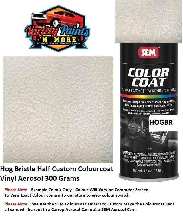 Hog Bristle Half Custom Colourcoat Vinyl Aerosol 300 Grams