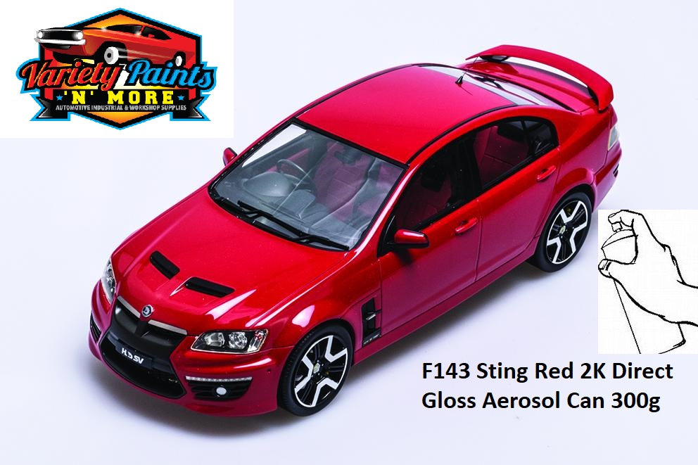 687F / F143 Red Hot/Sting Red 2K Direct Gloss HOLDEN Aerosol 300 grams