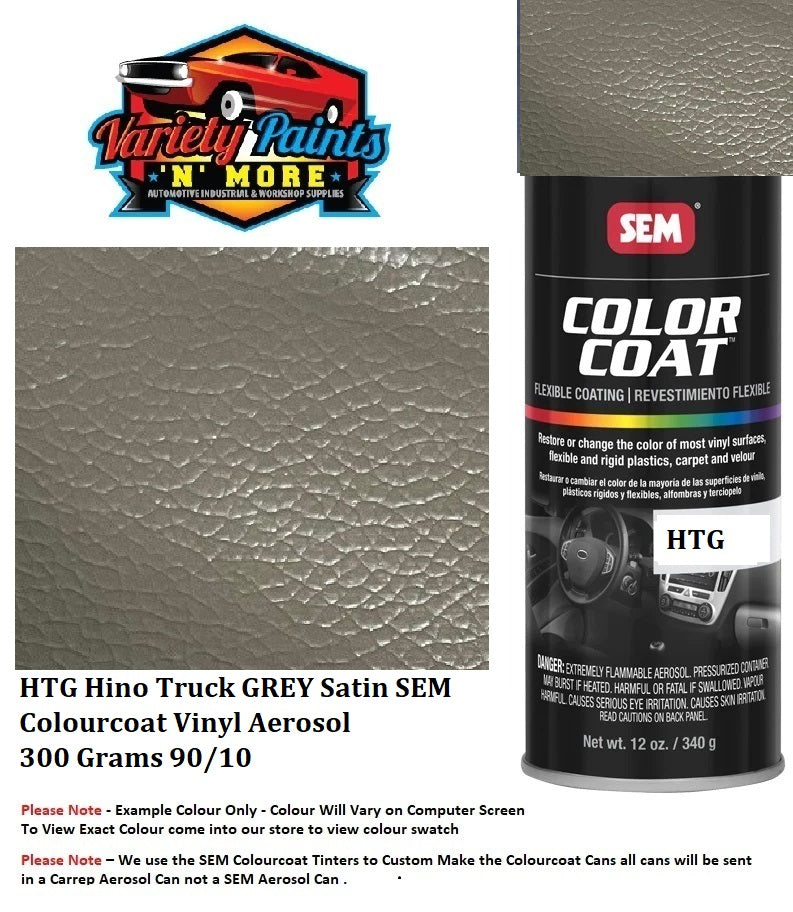 HTG Hino Truck GREY Satin SEM Colourcoat Vinyl Aerosol 300 Grams 90/10