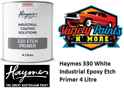 Haymes 330 WHITE Industrial Epoxy Etch Primer 4 Litre