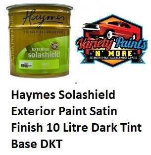 Haymes Solashield Exterior Paint Satin Finish 10 Litre Dark Tint Base DKT